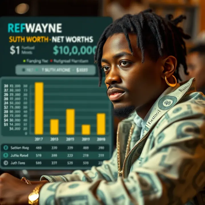 Financial Comparison of Top South African Artists Comparison chart of financial standings among prominent South African artists