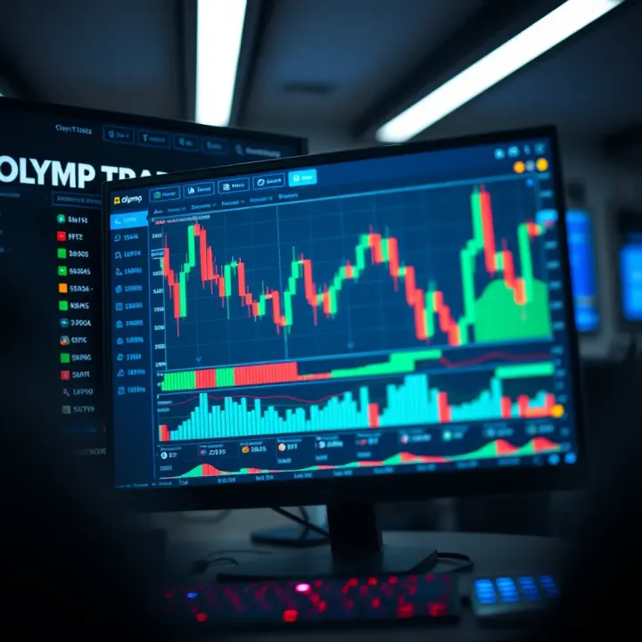 Interactive trading interface displaying charts and market trends on Olymp Trade platform