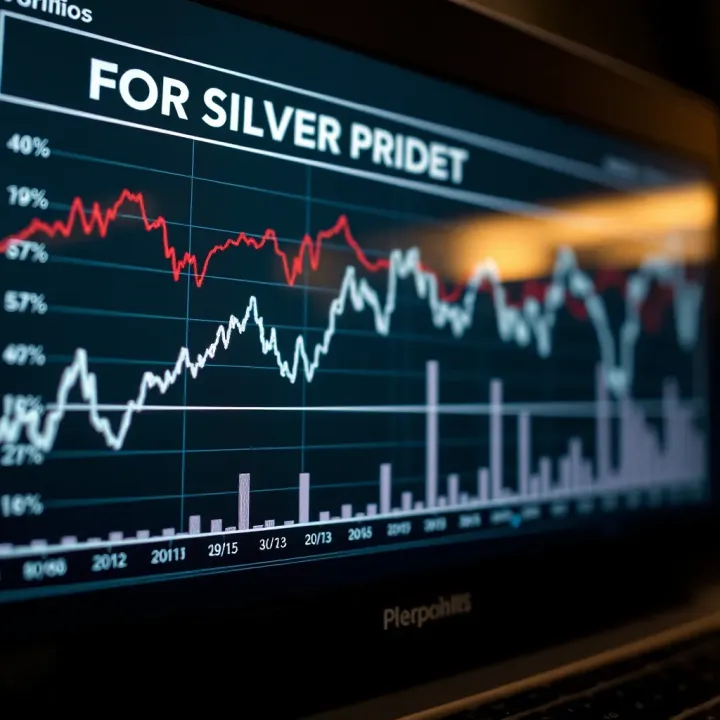 Graph showing silver price fluctuations alongside economic indicators relevant to South African investors