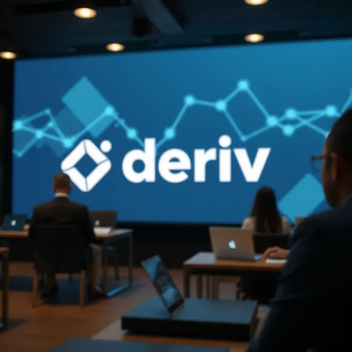Visual representation of the Deriv brand identity highlighting the logo's evolution and symbolism connecting with market positioning