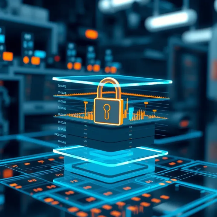 Visualization of data handling and security layers within a deriv server environment