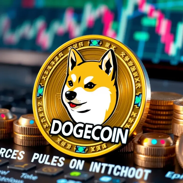 Dogecoin Technological Developments and Market Forecast Insights Visual representation of Dogecoin logo alongside technological and market forecast elements