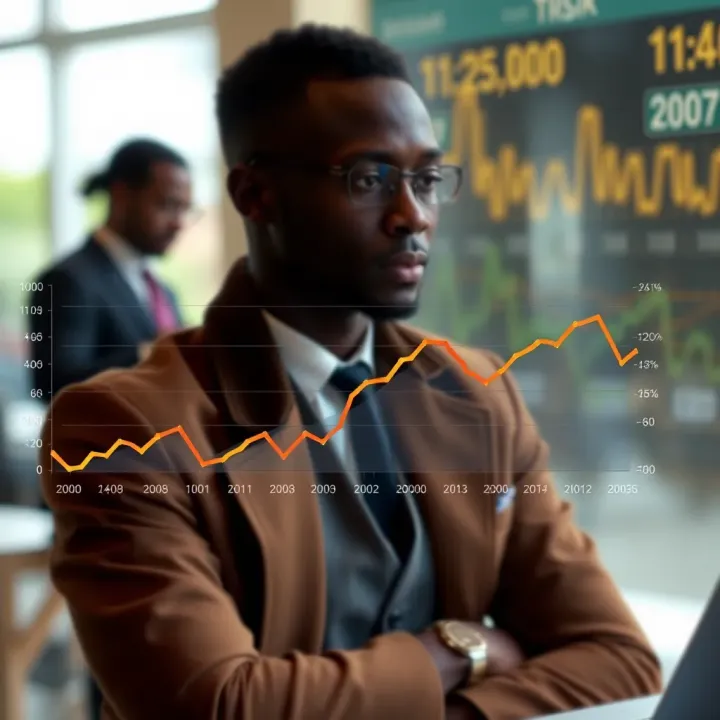 Graph showing valuation trends and risk factors of expect options in Kenyan investment markets