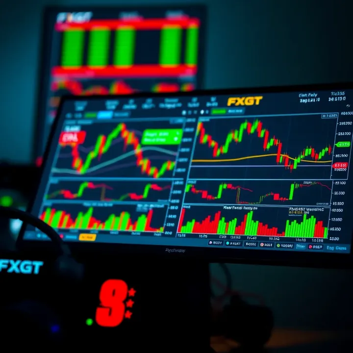 Dashboard displaying real-time trading charts and market analysis on FXGT platform