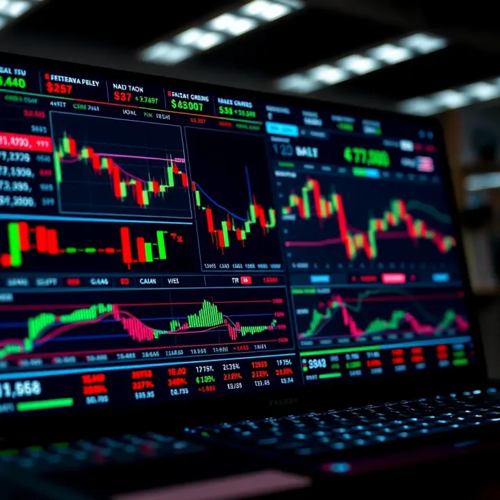 Overview of FXOpen trading platform dashboard displaying various financial instruments and market data