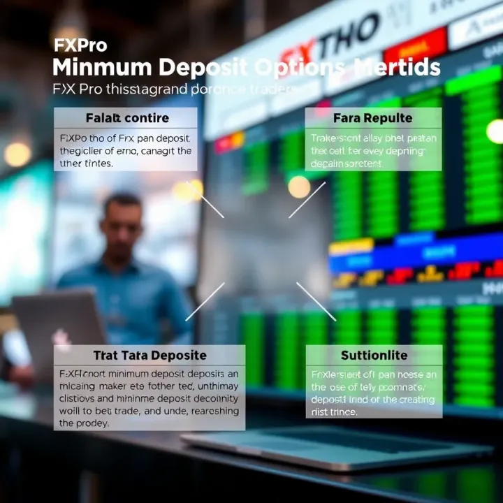 Diagram illustrating FXPro minimum deposit options available for Kenyan forex traders