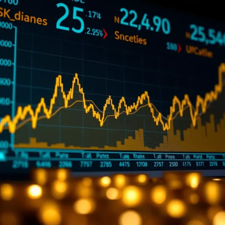 Recent Trends in Gold Prices with Market Influences Graph showing recent trends in gold prices with market indicators