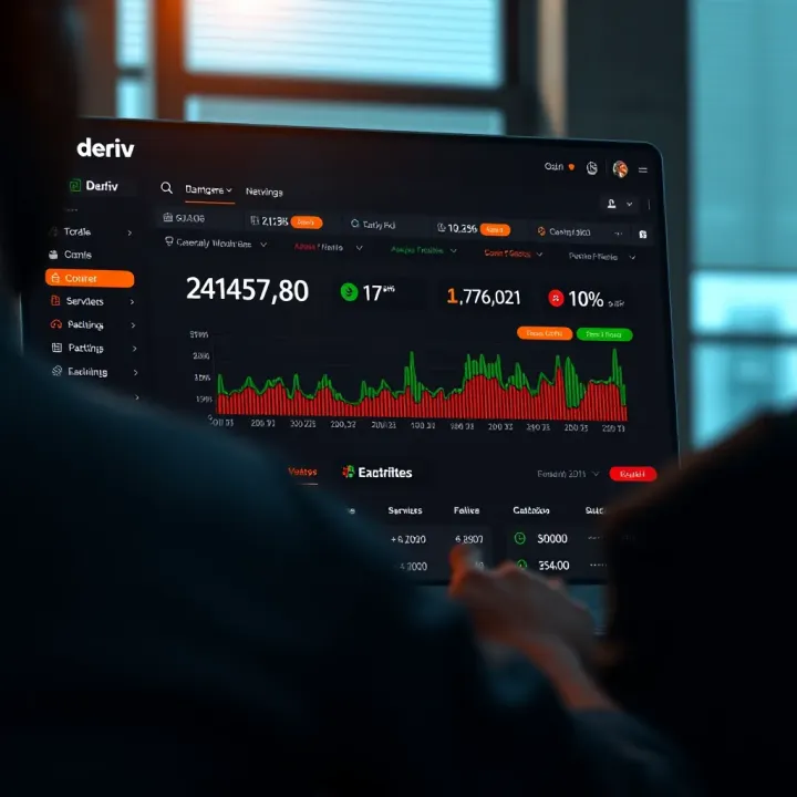 Dashboard overview displaying affiliate statistics and earnings on Deriv platform