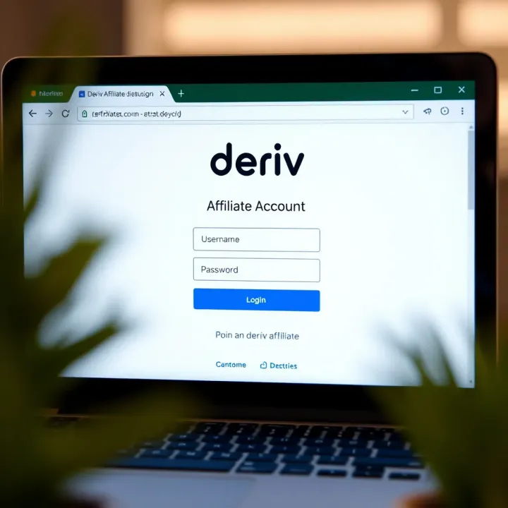 User interface showing login form with username and password fields on affiliate platform