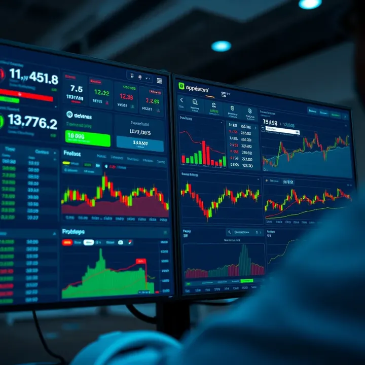 Interface of app.deriv.com showing various financial trading instruments and user dashboard