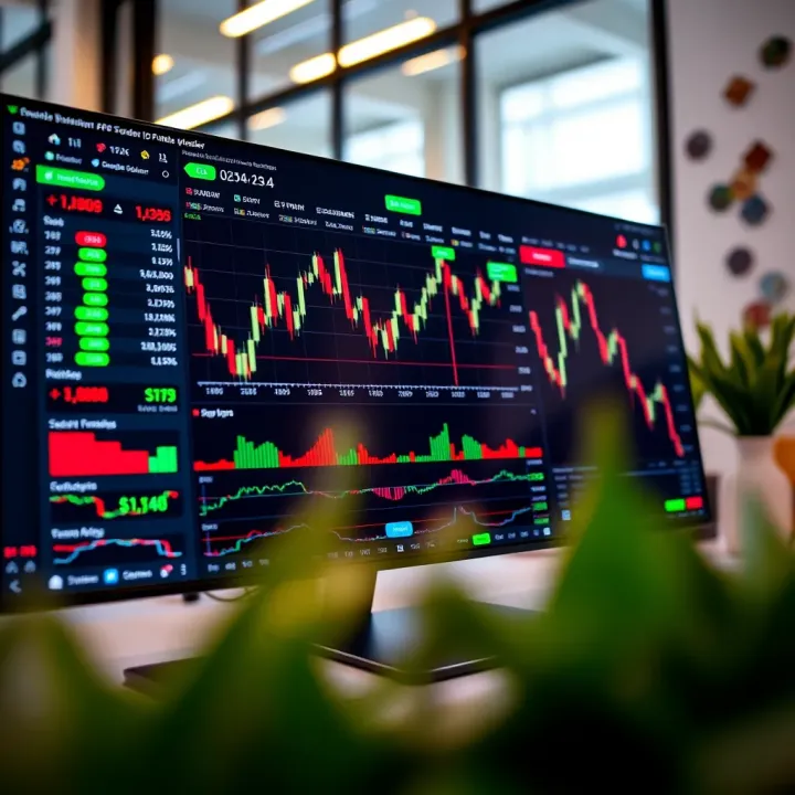 Screenshot of IQ Option trading platform dashboard showing various financial instruments and charts