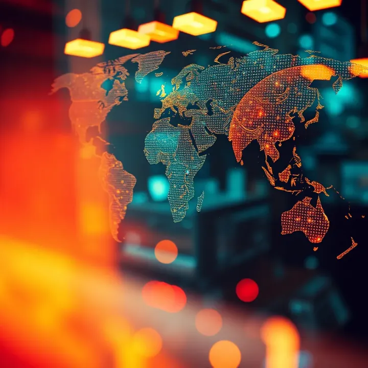 Global Business Influence and Entrepreneurial Impact Abstract representation of global business connections highlighting entrepreneurial impact in Kenya and beyond