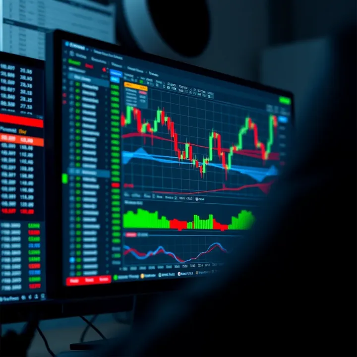 Screenshot of MetaTrader web terminal interface showing charts and trading options