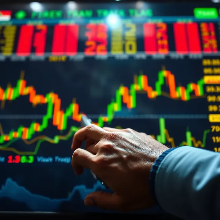 Wealth charts and forex trading graphs representing successful currency trading in South Africa