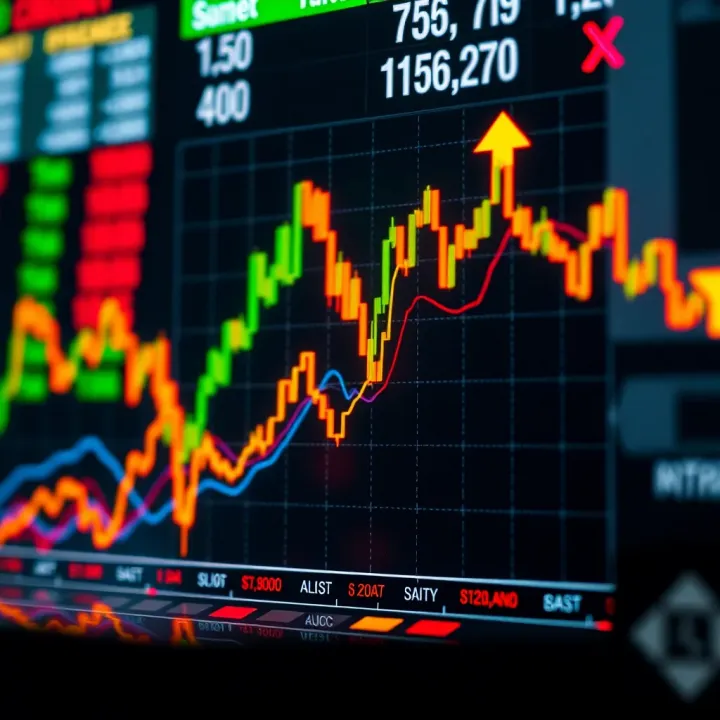 Graph displaying upward trend in forex trading profits in South Africa