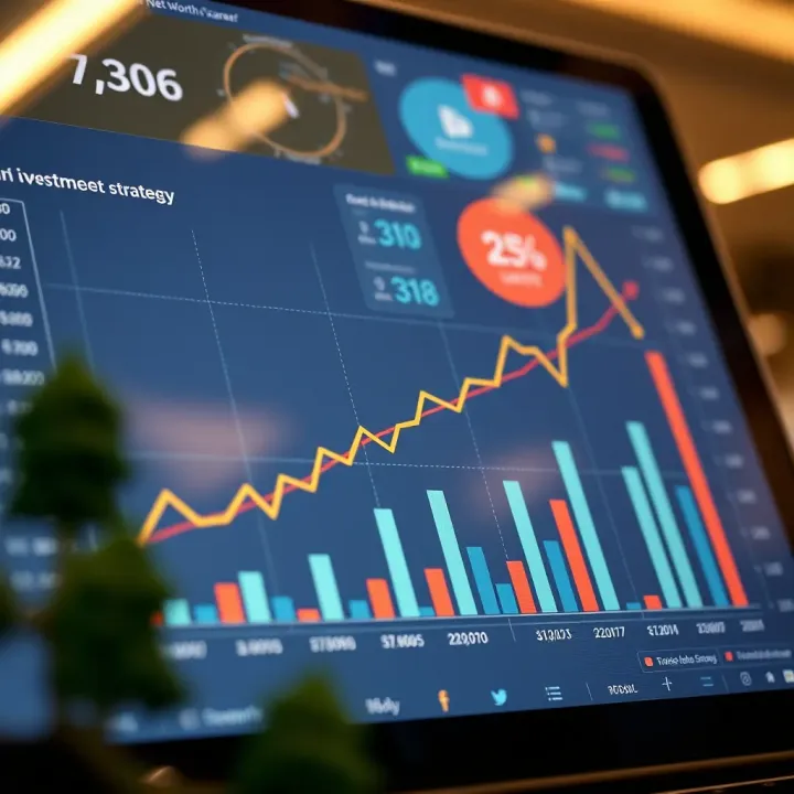 Graph showing growth trends and financial charts representing investment strategies