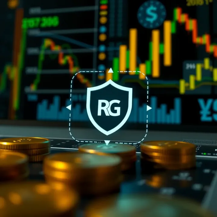 Illustration showing secure digital transaction with South African currency symbols and shield icon