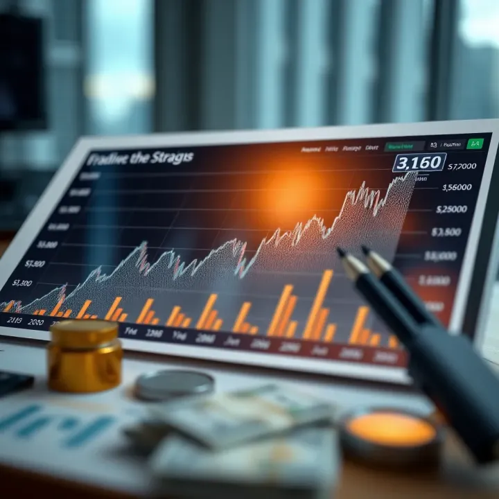Graph comparing income streams and earnings in trading industry