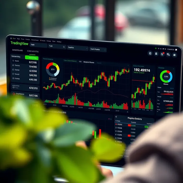 Dashboard view of TradingView Binary showing trading options and analytics tools
