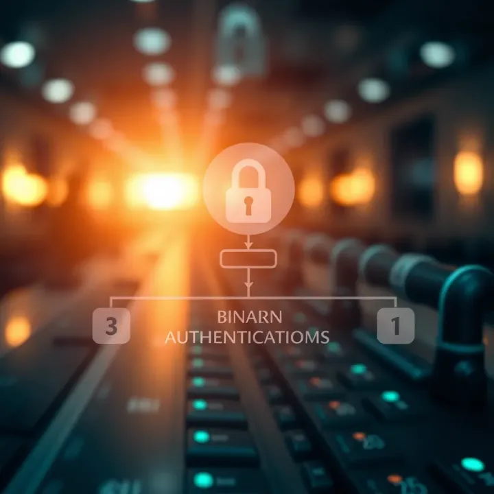 Diagram illustrating the flow of binary login authentication and verification steps