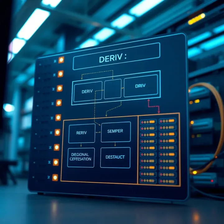Deriv Server Architecture and Core Components Diagram illustrating the architecture of a deriv server highlighting its core components and data flow