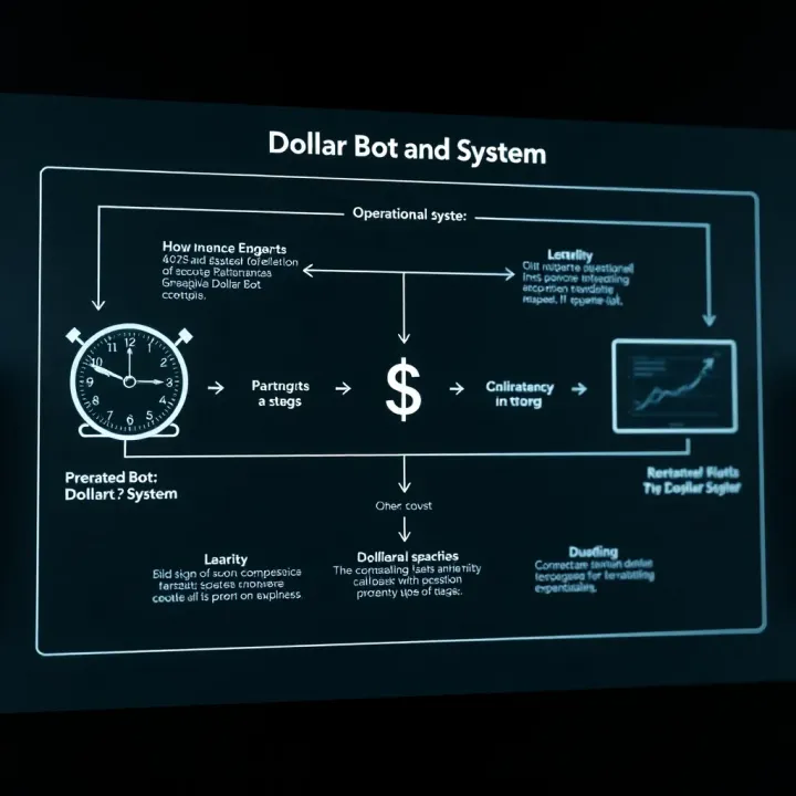 Diagram illustrating the operational flow and components of the Dollar Bot system