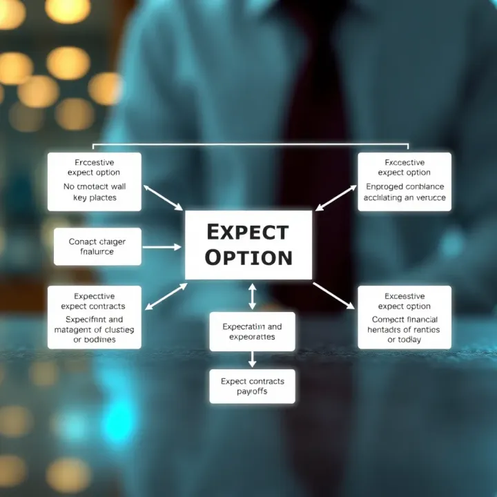 Diagram illustrating the concept of expect option in financial contracts with key factors and payoffs