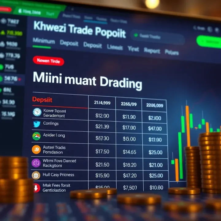 Graphic illustrating different minimum deposit amounts among various trading platforms