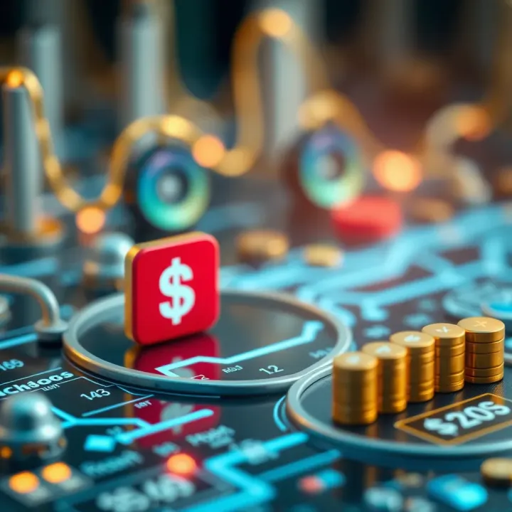 Representation of decentralized finance and file sharing applications powered by P2P technology.