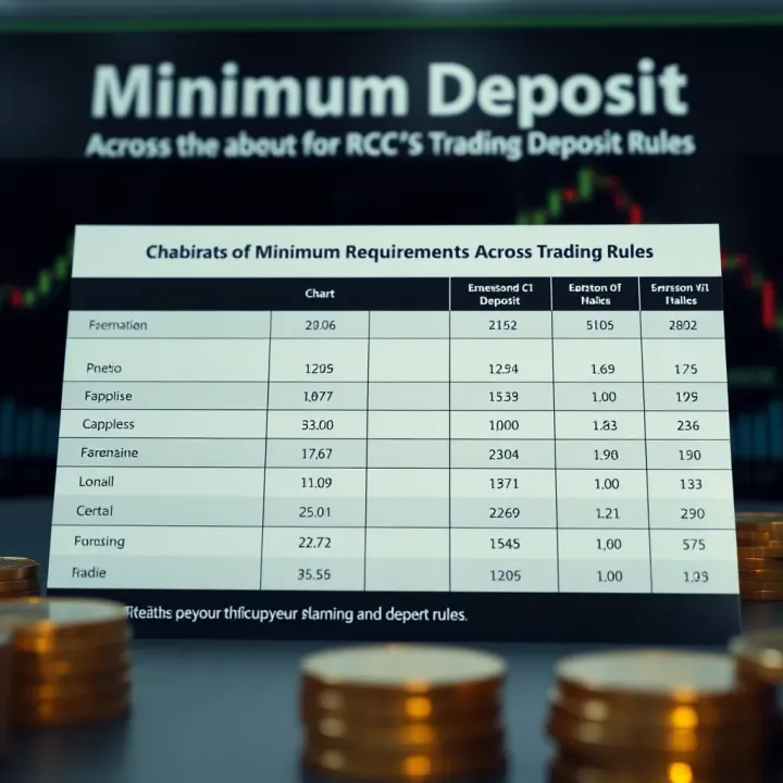 Chart comparing minimum deposit requirements among various trading platforms