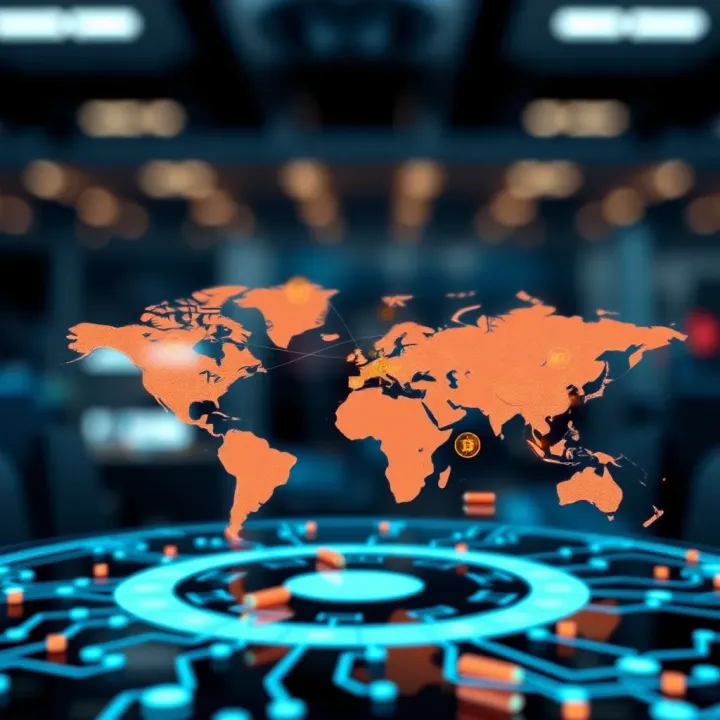 Diagram illustrating Ripple's network connecting banks and financial institutions globally for efficient transactions