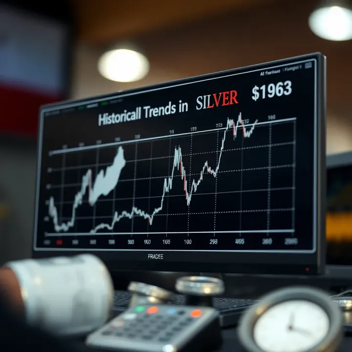 Graph showing historical silver price fluctuations influenced by global economic events