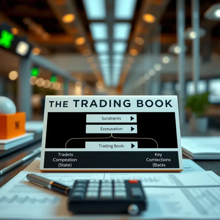Diagram illustrating key components and structure of a trading book used in financial institutions