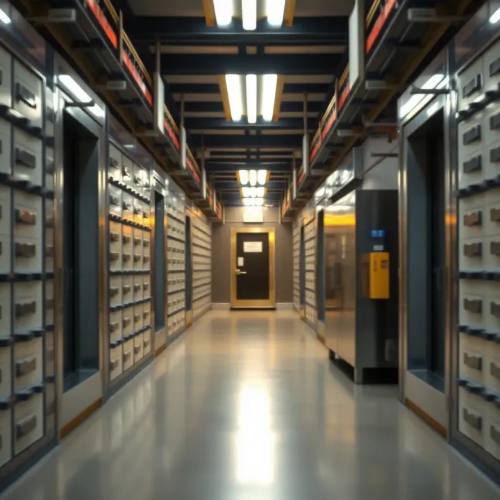 Innovative Vault Designs Enhancing Secure Storage Solutions Modern vault structure showcasing secure storage technology in a commercial facility