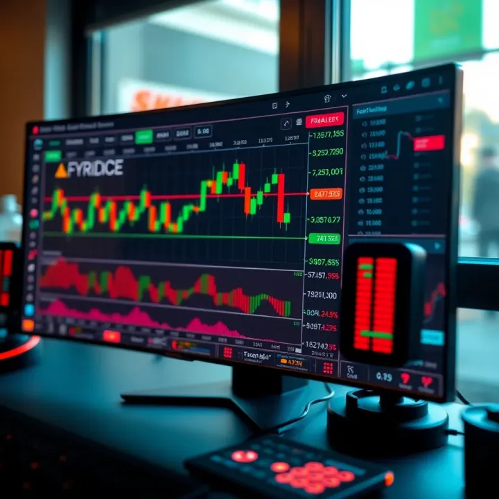 Dashboard displaying forex trading software analytics with currency charts and algorithm settings